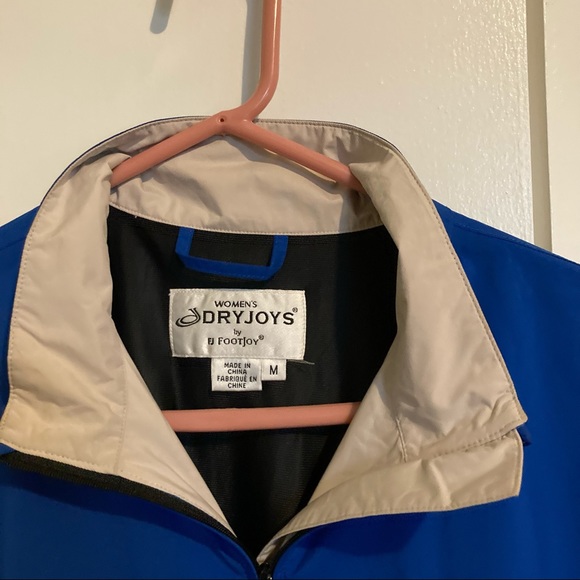 FootJoy Short Sleeve Half Zip Pullover Navy Blue- Medium - Picture 9 of 13